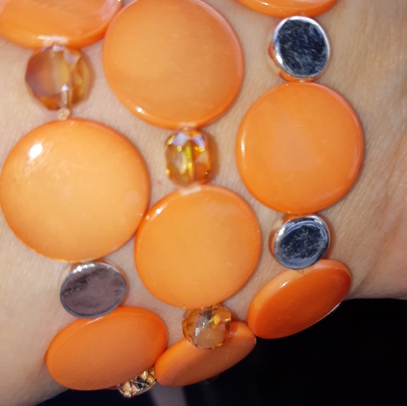 Set of 3 Kenneth Cole Orange Bracelets - Picture 3 of 4